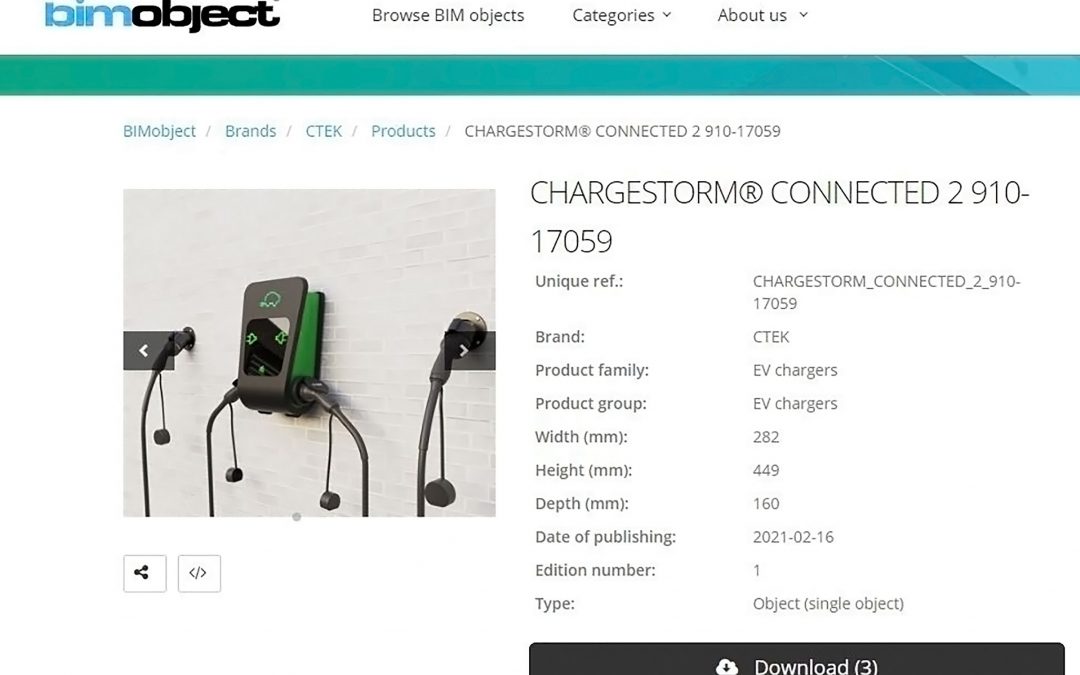 New BIM content for electric vehicle charging