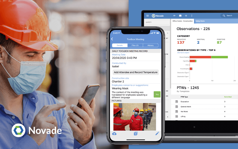 Novade Launches Digital Solutions to Mitigate On-site COVID-19 Risks