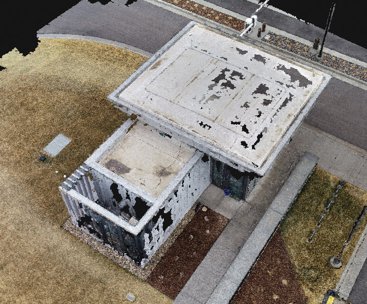 Reaching for the cloud with as-built drone data