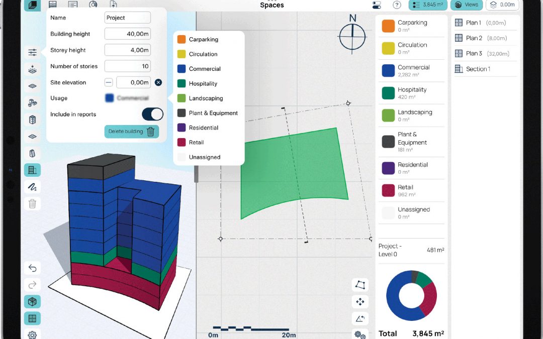 Spaces: concept sketching and modelling for the iPad
