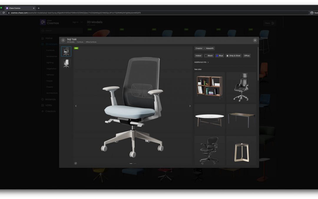 ‘Digital replicas’ of fabrics and furniture added to Chaos Cosmos